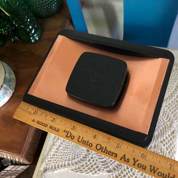 Vintage Copper & Wood-Look Metal Canister - Picture 6 of 11